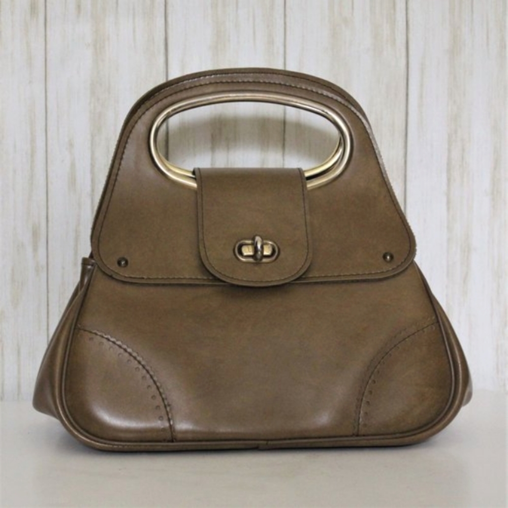 Retro Structured Faux Leather Purse